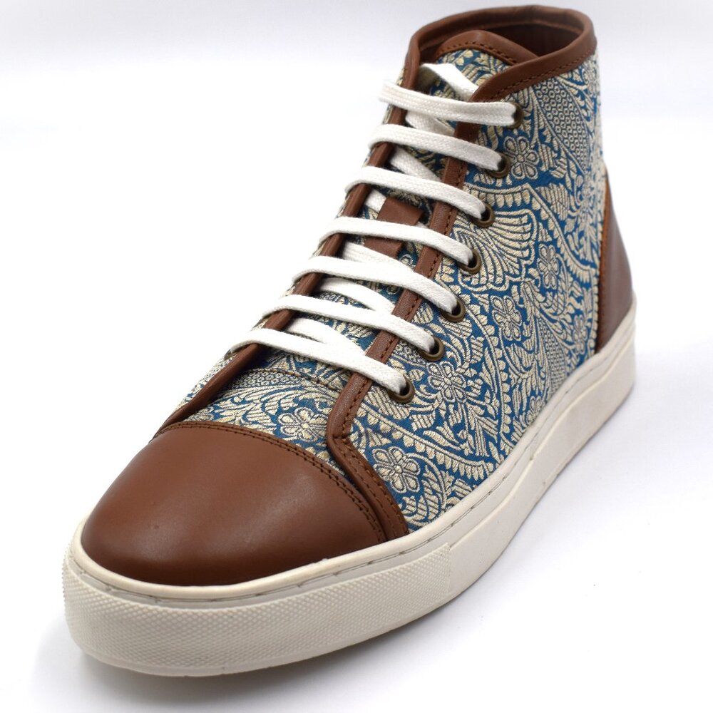 Ryder Men Fashion Sneakers High Top Sneaker High Tan Silver